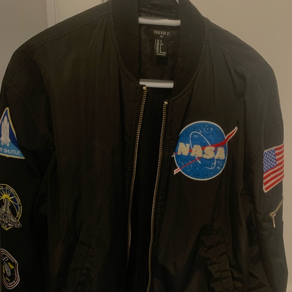 Forever 21 NASA patched Bomber Jacket for sale size (s) - Picture 4 of 8